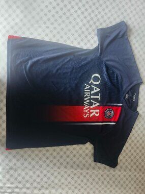 PSG Mbappé #7 Soccer Jersey Navy Red Size XL Paris Saint Germain Shirt